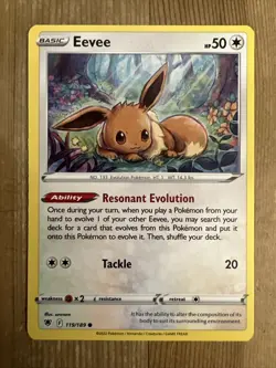 Pokemon TCG Eevee Sword & Shield - Astral Radiance 119/189 Regular Common NM - Image 1