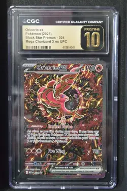 CGC 10 Pristine - Oricorio ex 024 MEP Black Star Promo Pokemon Ultra Premium UPC - Image 1