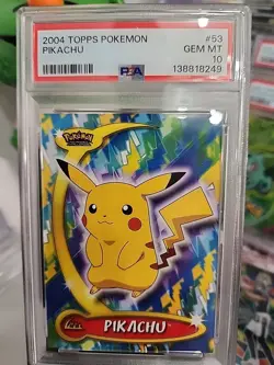 Pikachu Topps Pokemon Advanced Challenge PSA 10 GEM MT 2004 - Image 1