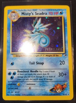 Pokemon TCG Misty's Seadra (Prerelease) 009/132 WotC Promo Holo - Image 1
