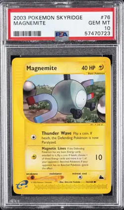2003 POKEMON SKYRIDGE #76 MAGNEMITE PSA 10 - Image 1