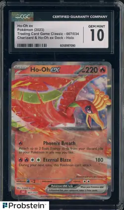 2023 Pokemon Classic Charizard & Ho-Oh ex Deck #007 Ho-Oh Ex CGC 10 - Image 1
