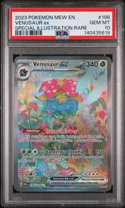 Venusaur EX 198/165 GEM MINT PSA 10 SIR Pokemon 151 TCG - Image 1