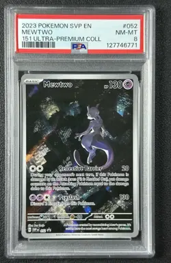 MEWTWO PSA 8 2023-25 POKEMON SV BSP SVP EN #052 151 ULTRA PREMIUM COLL 771 - Image 1