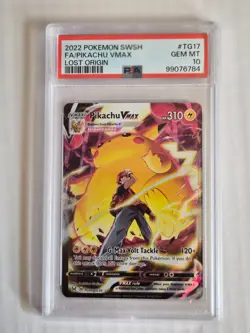 Pokemon TCG Pikachu VMAX TG17/TG30 Full Art Lost Origin 2022 PSA 10 Gem Mint - Image 1