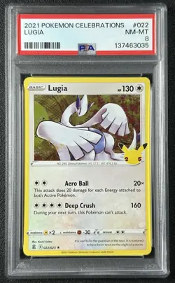 LUGIA PSA 8 2021 POKEMON SWORD & SHIELD CELEBRATIONS #022/025 NM-MT 3035 - Image 1