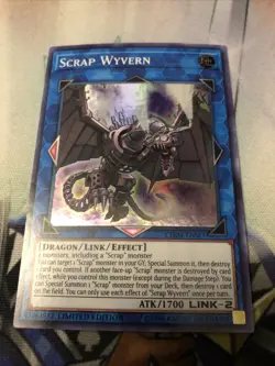 Yugioh! LP Scrap Wyvern - CHIM-ENSE1 - Super Rare - Limited Edition Lightly Play - Image 1