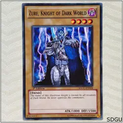 Zure, Knight of Dark World - SDGU-EN004 - Common 1st Edition Yugioh - Image 1