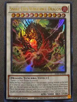 Snake-Eyes Vengeance Dragon ALIN-EN040 1st Edition Yu-Gi-Oh! Ultra Rare NM - Image 1