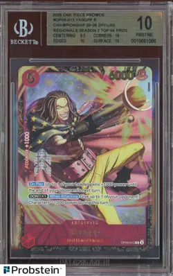 2025 One Piece Promos #OP09-013 Yasopp R Championship Offline Regional BGS 10 - Image 1