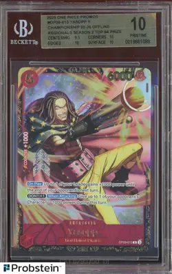 2025 One Piece Promos #OP09-013 Yasopp R Championship Offline Regional BGS 10 - Image 1