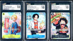 2024 One Piece JPN Saikyo 3 Brothers Sequential Set (3) CGC 10 - Luffy Ace Sabo - Image 1