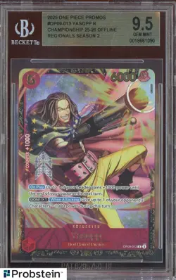 2025 One Piece Promos #OP09-013 Yasopp R Championship Offline Regional BGS 9.5 - Image 1