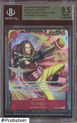 2025 One Piece Promos #OP09-013 Yasopp R Championship Offline Regional BGS 9.5 - Image 1