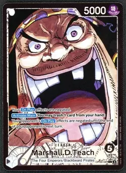 Marshall D Teach OP09-081 Leader Alt Art Emperors in the New World One Piece TCG - Image 1