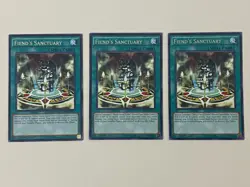 Yugioh Fiend's Sanctuary x 3 - 1st Edition Rare LP - Plus Free Holographic Card - Image 1