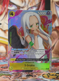 S-Snake (Alt Art) OP13-114 R Carrying on His Will ONE PIECE Card Game ENGLISH NM - Image 1