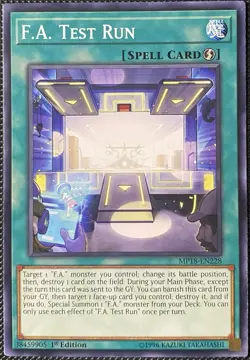F.A. Test Run MP18-EN228 2018 Mega-Tins Mega Pack 1st Edition - Yugioh Card - Image 1