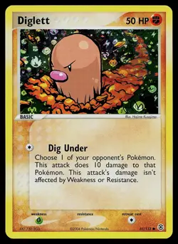 Pokemon Card - Diglett FireRed & LeafGreen 61/112 Common Reverse Holo - Image 1