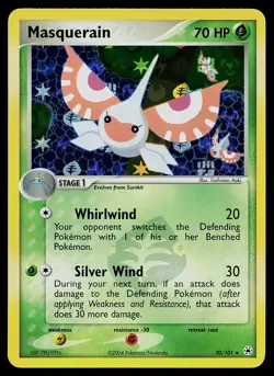Pokemon Card - Masquerain Hidden Legends 20/101 Rare Reverse Holo - Image 1