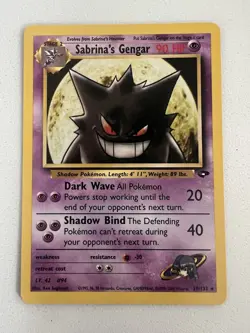 Pokemon Gengar Gym Challenge Sabrina's 29/132 Regular Non-Holo Card plus extra - Image 3
