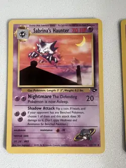Pokemon Gengar Gym Challenge Sabrina's 29/132 Regular Non-Holo Card plus extra - Image 4