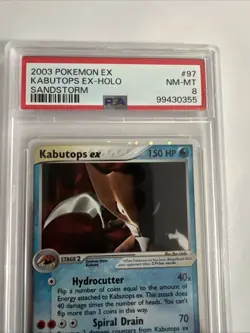 Pokemon TCG Kabutops EX Sandstorm Holo Rare Card 97/100 PSA 8 - Image 2