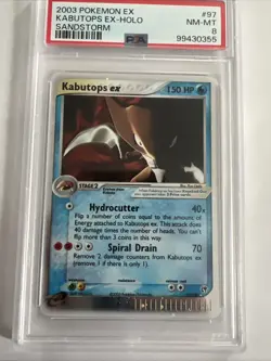 Pokemon TCG Kabutops EX Sandstorm Holo Rare Card 97/100 PSA 8 - Image 3
