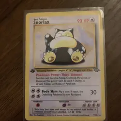 Pokemon TCG Snorlax Jungle Card 27/64 First Edition Vintage Light Play - Image 1