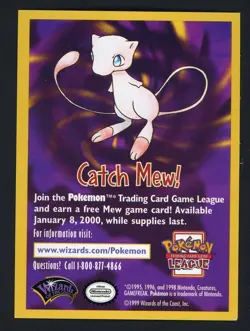 1999 Pokemon Insert Cards Catch Mew! - Image 1