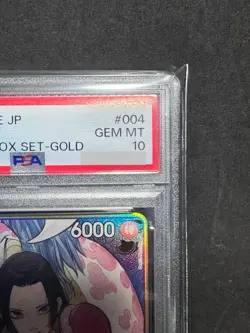 PSA 10 One Piece Card Boa Hancock ST17-004 SR Parallel Storage Box Gold Japanese - Image 4