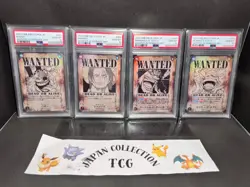 PSA 10 OP09 Wanted Card Complete set One Piece Card Emperors In The New World - Image 1