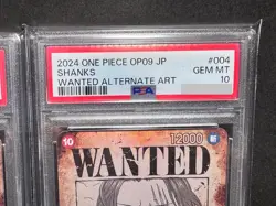 PSA 10 OP09 Wanted Card Complete set One Piece Card Emperors In The New World - Image 4