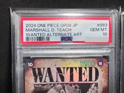 PSA 10 OP09 Wanted Card Complete set One Piece Card Emperors In The New World - Image 5