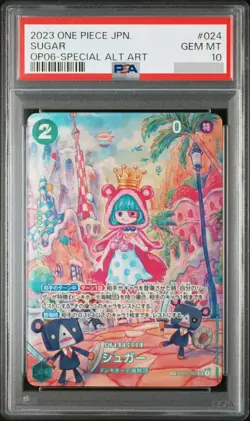 PSA 10 Sugar One Piece Card Wings of the Captain Japanese SP SR OP04-024 Japan - Image 1