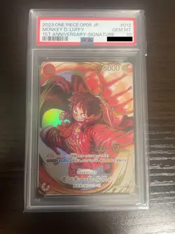 PSA 10 Luffy ST01-012 OP-05 Eiichiro Oda Signature One Piece Card Japanese TCG - Image 3