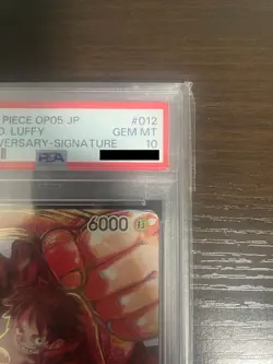 PSA 10 Luffy ST01-012 OP-05 Eiichiro Oda Signature One Piece Card Japanese TCG - Image 5