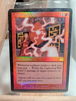 MTG Foil Lightning Rift - Onslaught Moderately Played English - Image 1
