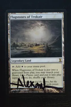 Magic The Gathering MTG FLAGSTONES OF TROKAIR SIGNED Time Spiral LP Played - Image 1