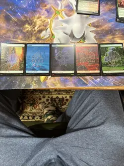 Marvel's Spider-Man Foil Full Art Basic Lands Set Magic The Gathering Unplayed - Image 1