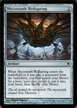 Moderatly Played, English - 1 x MTG Mycosynth Wellspring - Foil New Phyrexia - Image 1