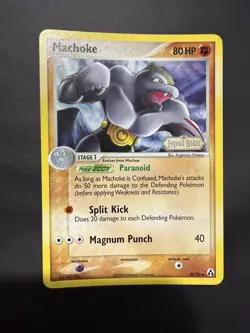 Pokemon TCG Legend Maker Machoke 39/92 Stamped Reverse Holo Near Mint - Image 1