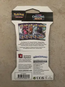Pokemon: Sword & Shield Chilling Reign Sleeved Booster Pack 820650808470 - Image 2