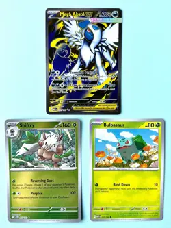 2025 Pokemon Mega Evolution LOT of 3: MEGA ABSOL ex, SHIFTRY, & BULBASAUR NM!!! - Image 1