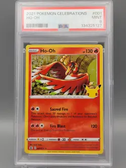 2021 POKEMON CELEBRATIONS 001/025 HO-OH PSA 9 - Image 1