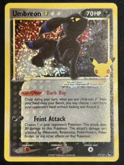 Umbreon Gold Star 17/17 Celebrations Pokemon TCG Classic Collection FAST SHIP!!! - Image 1