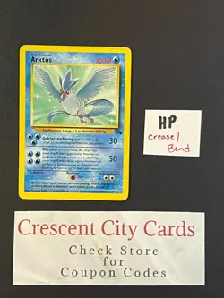 Pokemon Arktos German Articuno Fossil 17/62 Non Holo Rare HP Bend - Image 1