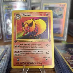 Pokemon Vintage First Edition Non-Holo Rare Flareon 19/64 Jungle WotC - Image 2
