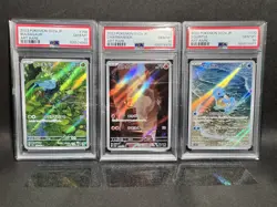 ① PSA 10 Bulbasaur Charmander Squirtle FULL ART SET AR Pokemon 151 Japanese 2023 - Image 1
