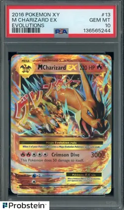 2016 Pokemon XY Evolutions #13 M Charizard Ex PSA 10 GEM MINT - Image 1